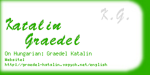 katalin graedel business card